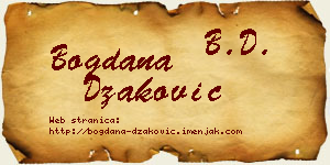 Bogdana Džaković vizit kartica